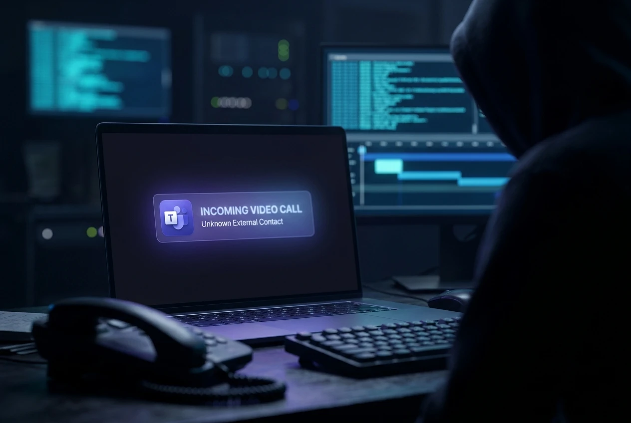 Microsoft Teams helpdesk vishing attack and Unified Audit Log forensic investigation explained.