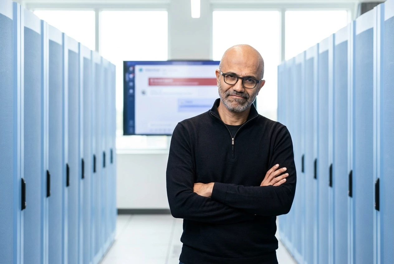 Satya Nadella criticizes Anthropic Fable AI refusals Copilot meeting