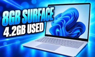 Microsoft 8GB Surface Laptop uses 4.2GB RAM