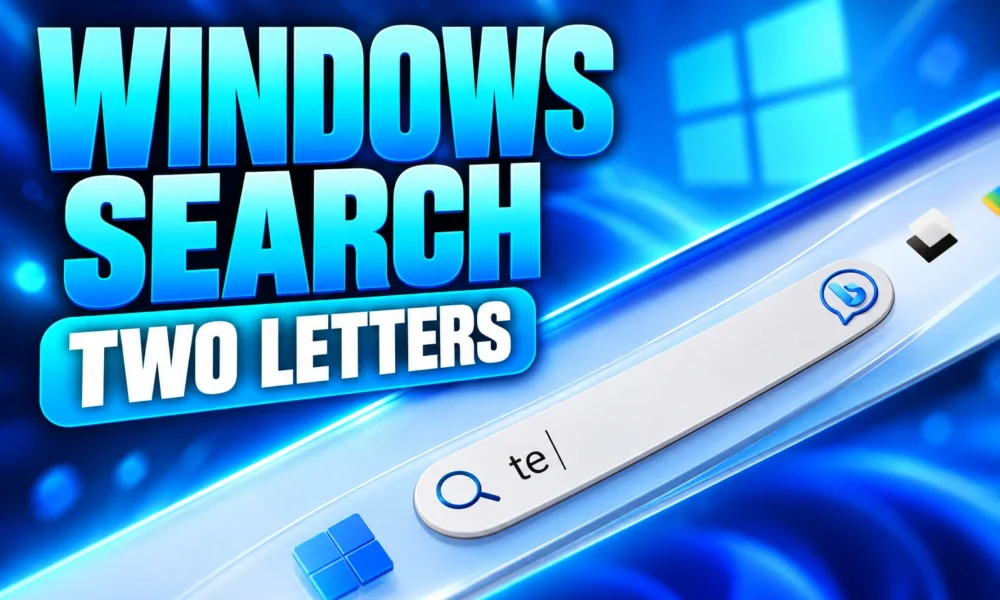 Windows 11 Search two letters local files