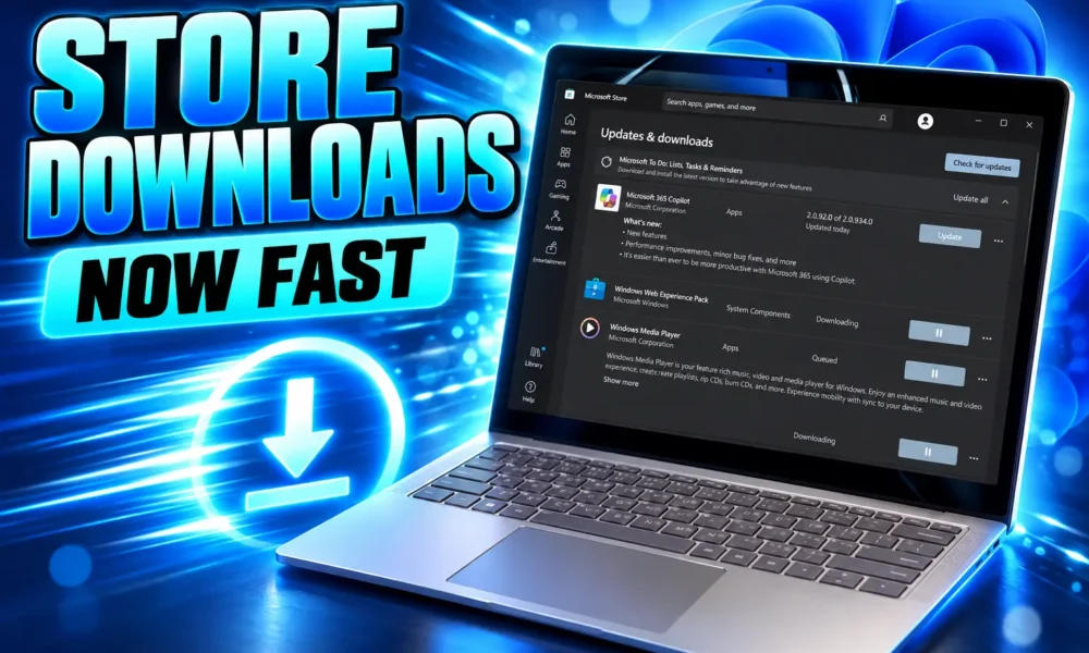 Windows 11 Store downloads faster after June patch
