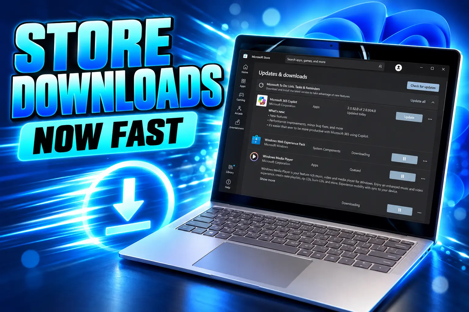 Windows 11 Store downloads faster after June patch
