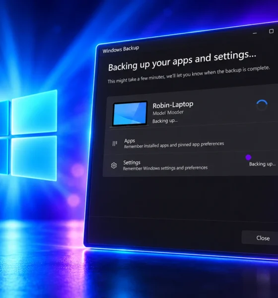 Windows 11 26H2 settings backup default